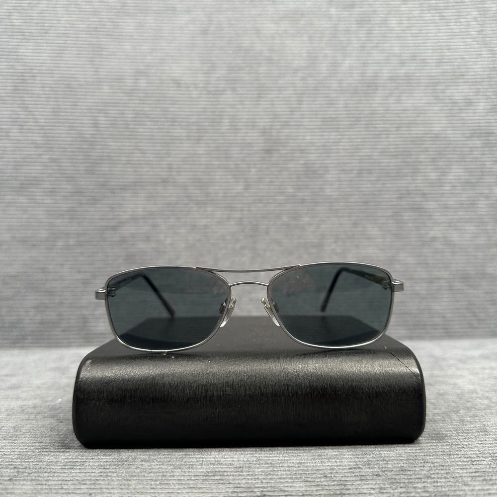 Silver Metal Aviator Sunglasses Dark Grey Lens Y2k Personal Optics